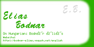 elias bodnar business card